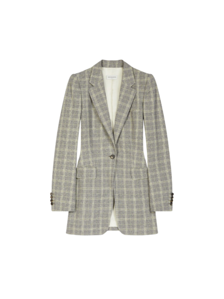 Checked fitted blazer