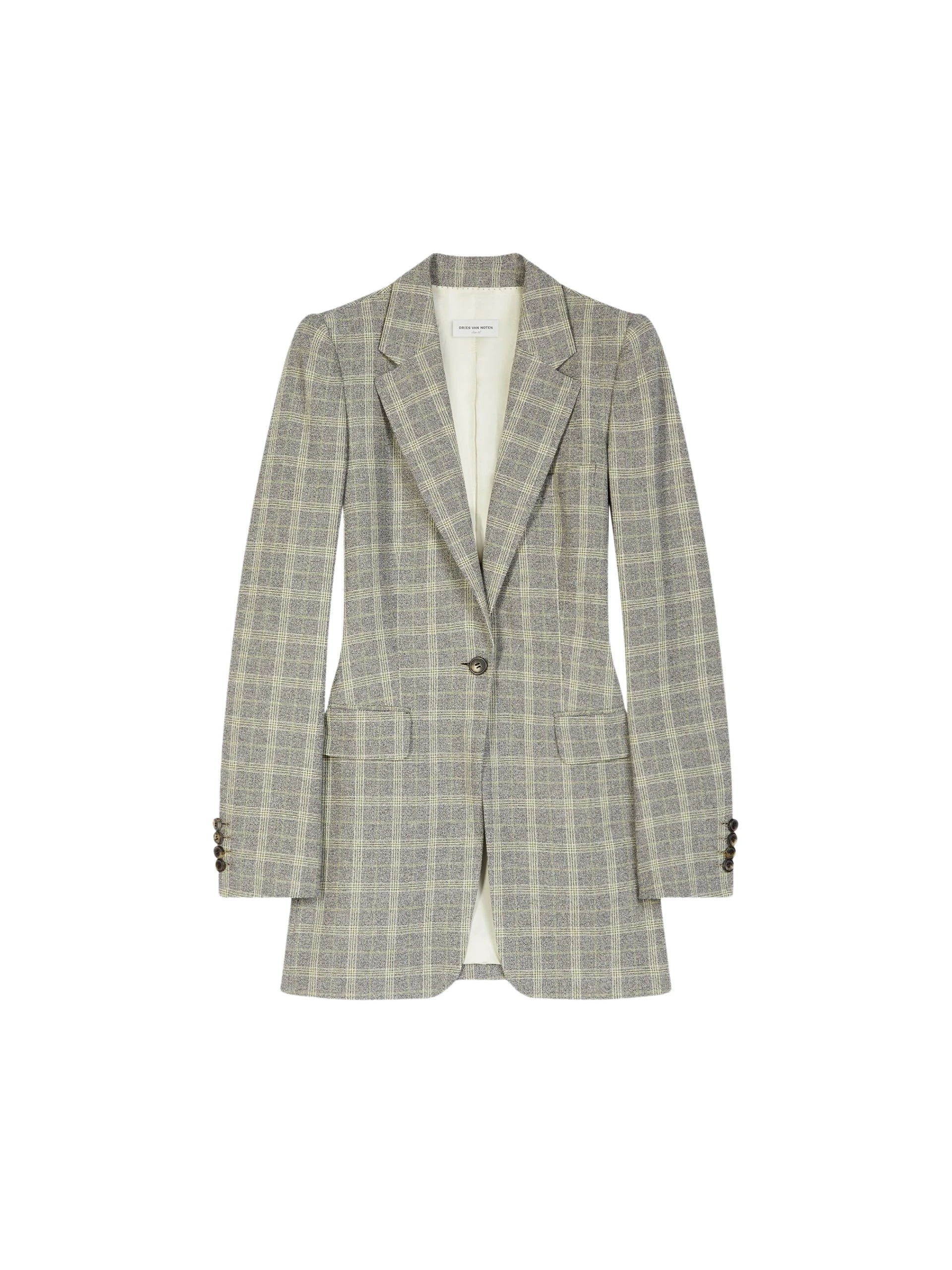Dries-Van-Noten-Checked-fitted-blazer-4-scaled57451_nobg Checked fitted blazer - Image 1