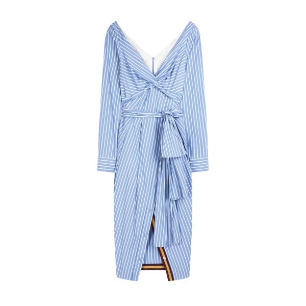Draped shirt dress