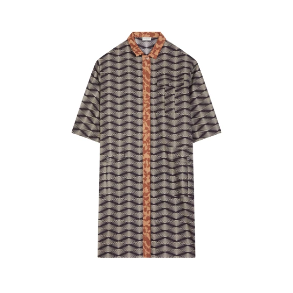 Printed shirt dress
