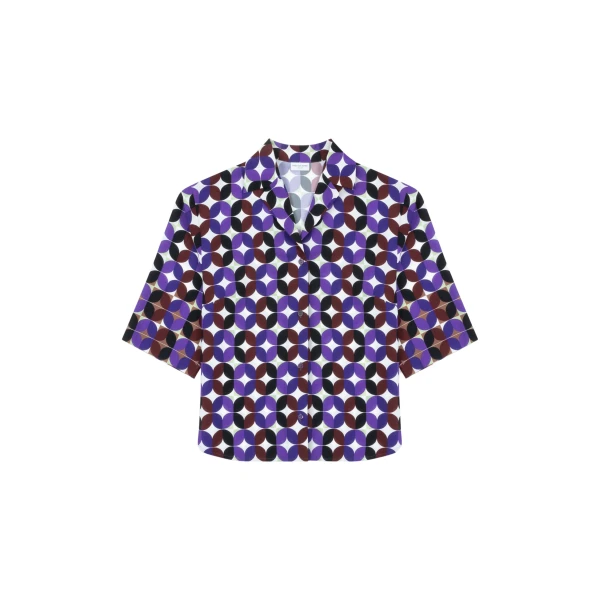 Printed silk shirt