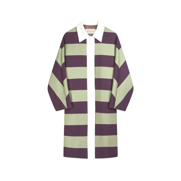Striped kimono coat