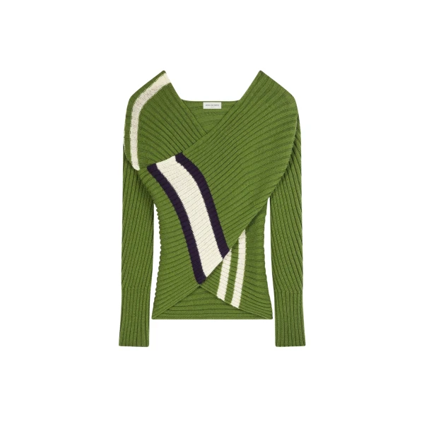 Wrap scarf sweater