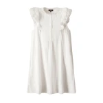 Cheesecloth Frill Short Swing Dress + Belt