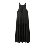 Cheesecloth Lace Trim Maxi Sundress + Belt