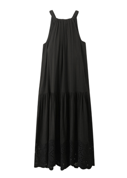 Cheesecloth Lace Trim Maxi Sundress + Belt