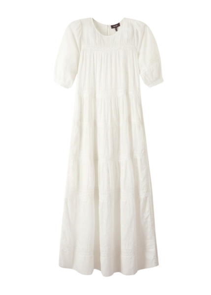 Cotton Delicate Embroidery Maxi Dress