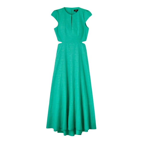 Cotton Pop Floral Jacquard Maxi Dress