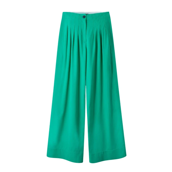 Fluid Micro Pleat Wide-Leg Pant
