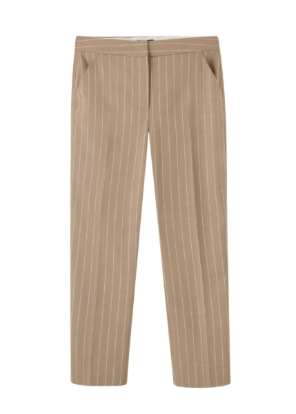Lightweight Pinstripe Slim Crop Pant