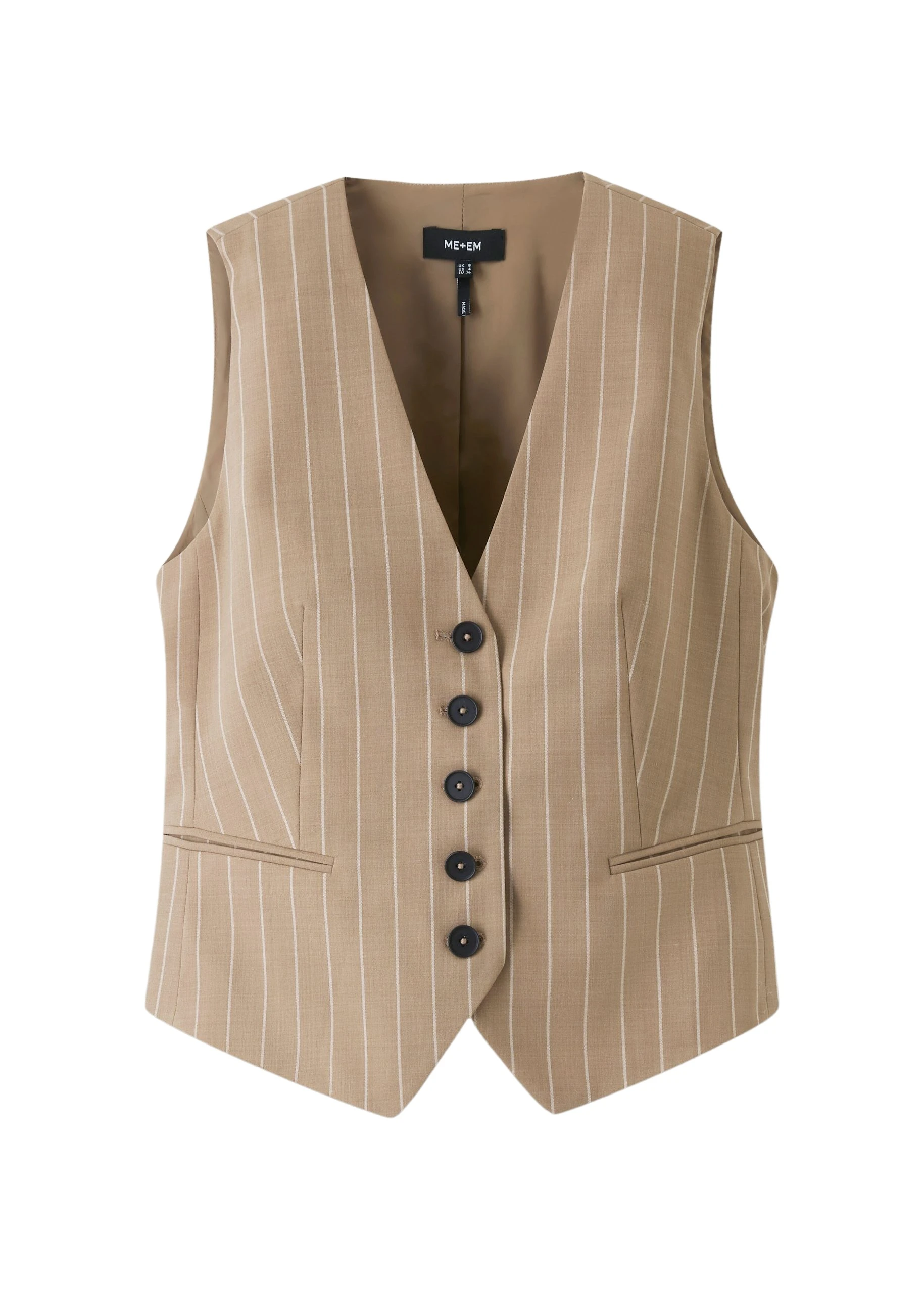 Me-and-Em-Lightweight-Pinstripe-Tailored-Vest-scaled71723_nobg Lightweight Pinstripe Tailored Vest - Image 1