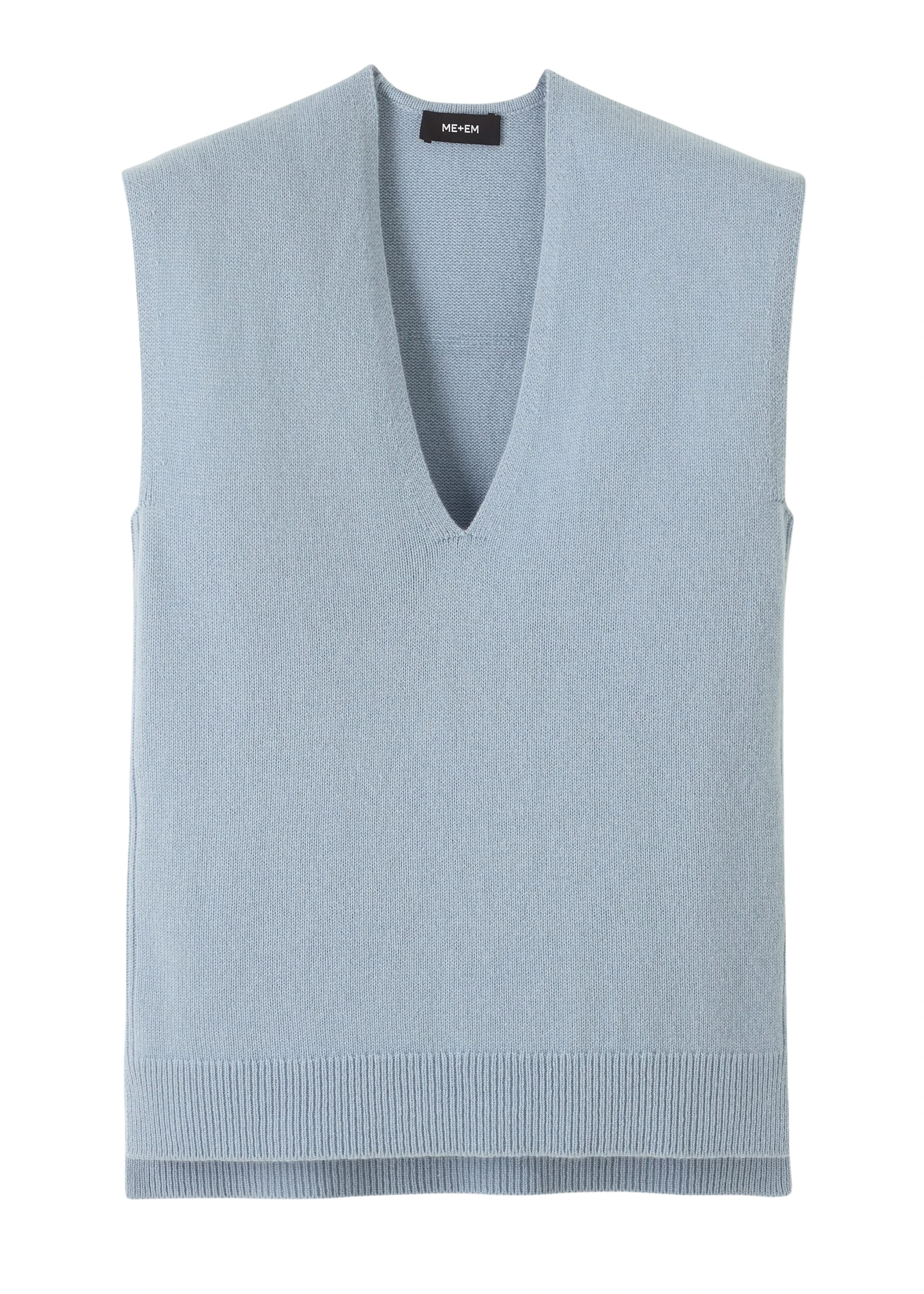 Me-and-Em-Merino-Cashmere-Relaxed-V-Neck-Vest-scaled63988_nobg Merino Cashmere Relaxed V-Neck Vest - Image 1