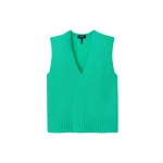 Merino Cashmere Silk V-Neck Sweater Vest