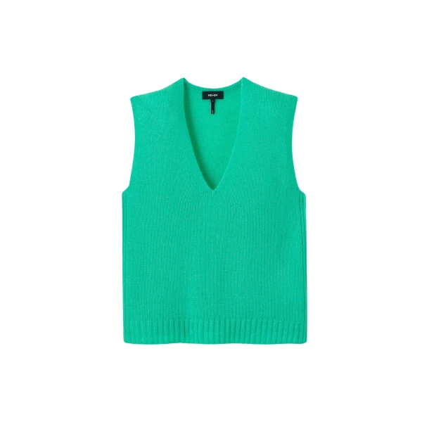 Merino Cashmere Silk V-Neck Sweater Vest