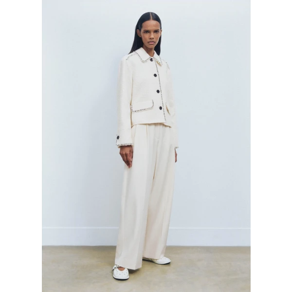 Raw Edge Crop Swing Jacket - Image 5