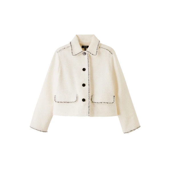 Raw Edge Crop Swing Jacket