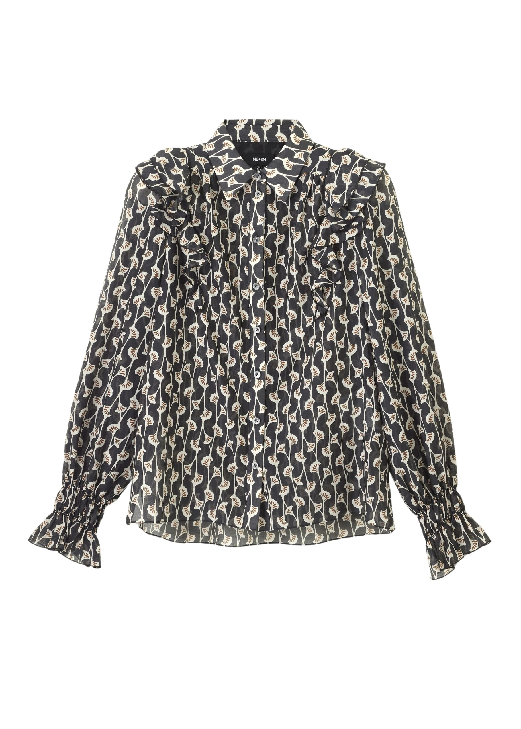 Me-and-Em-Silk-Cotton-Gingko-Leaf-Print-Blouse-scaled24399_nobg Silk Cotton Gingko Leaf Print Blouse - Image 1