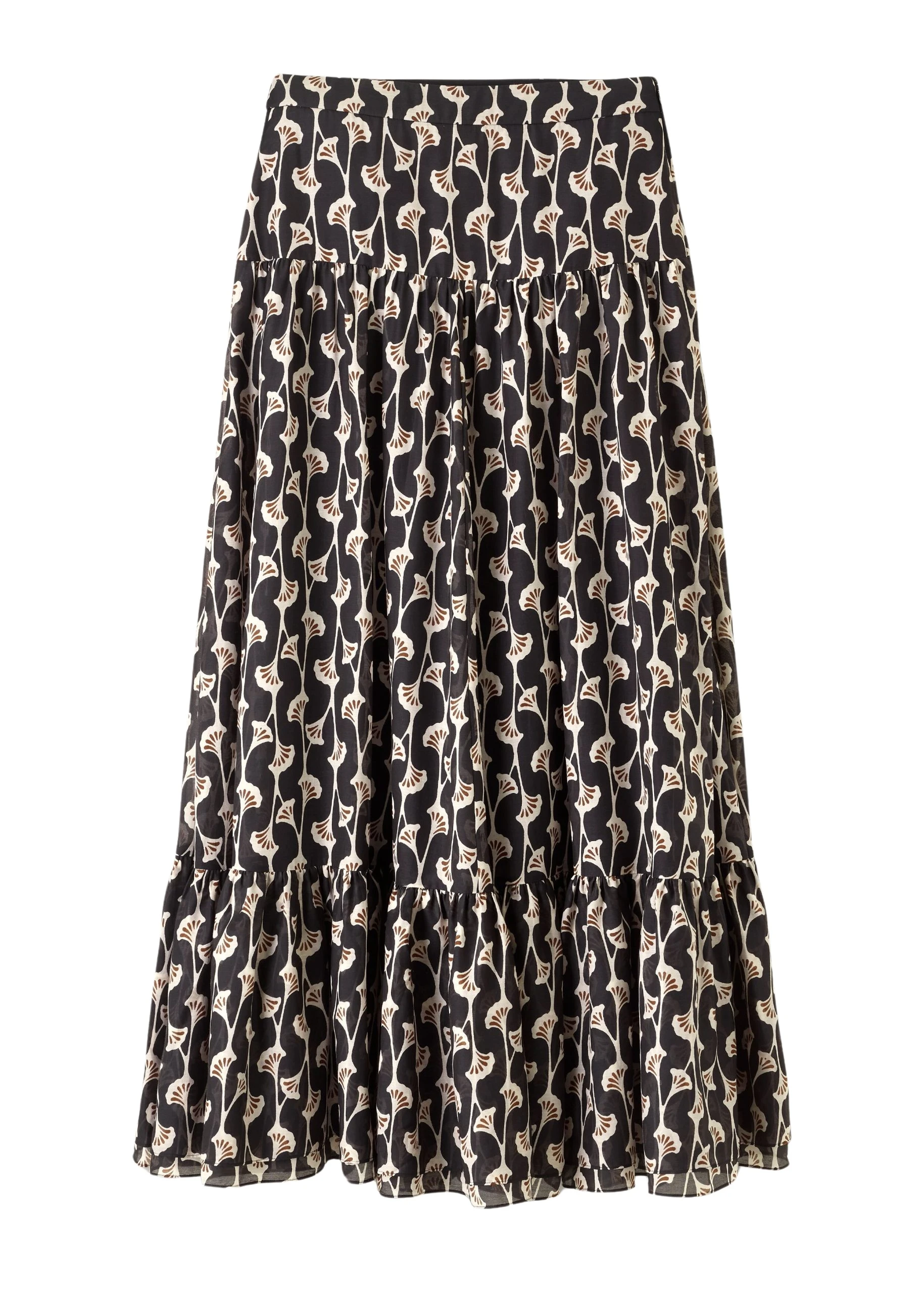 Me-and-Em-Silk-Cotton-Gingko-Leaf-Print-Skirt-Belt-scaled15040_nobg Silk Cotton Gingko Leaf Print Skirt + Belt - Image 1