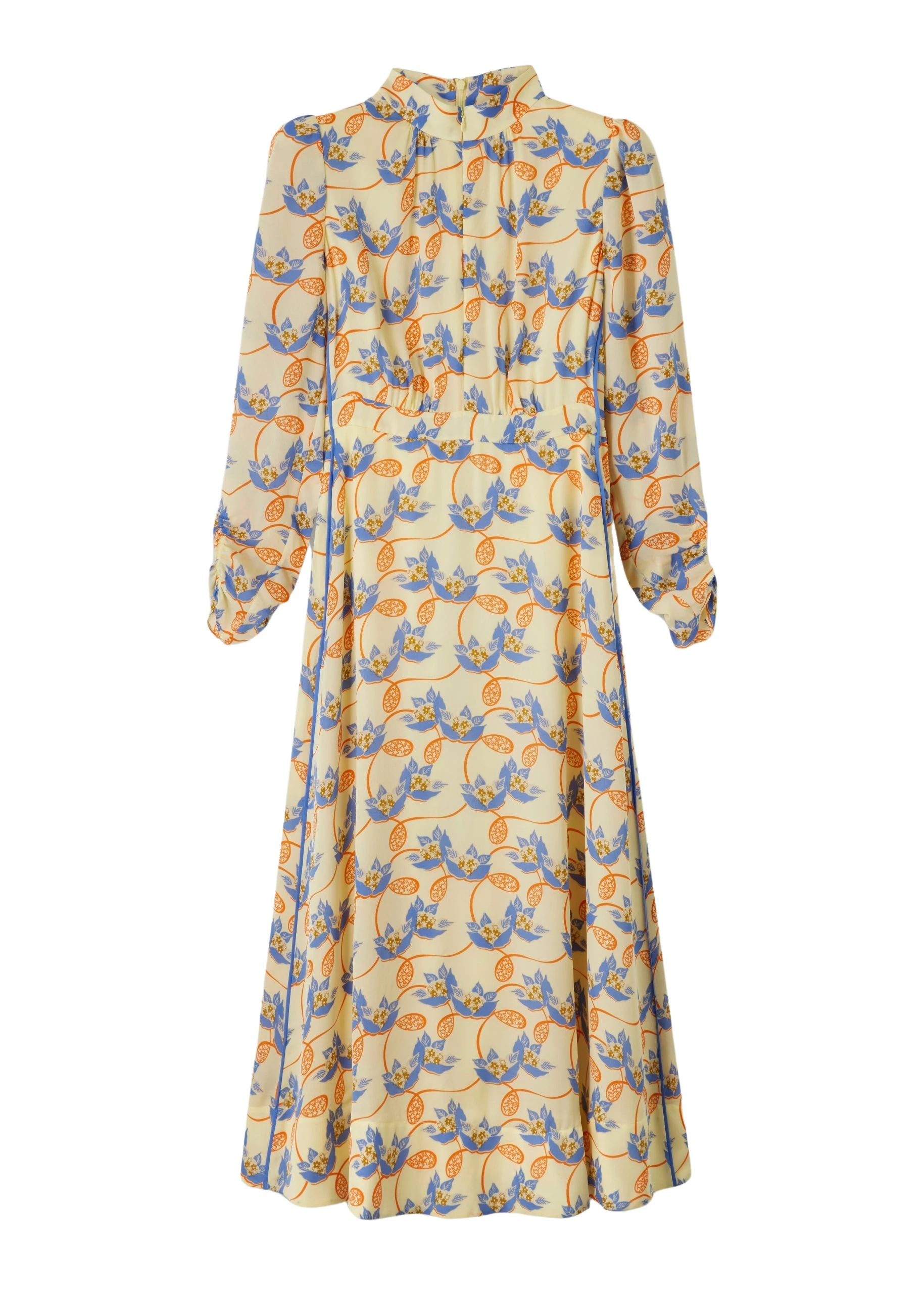 Me-and-Em-Silk-Waterlily-Print-Midi-Dress-Belt-scaled51951_nobg Silk Waterlily Print Midi Dress + Belt - Image 1