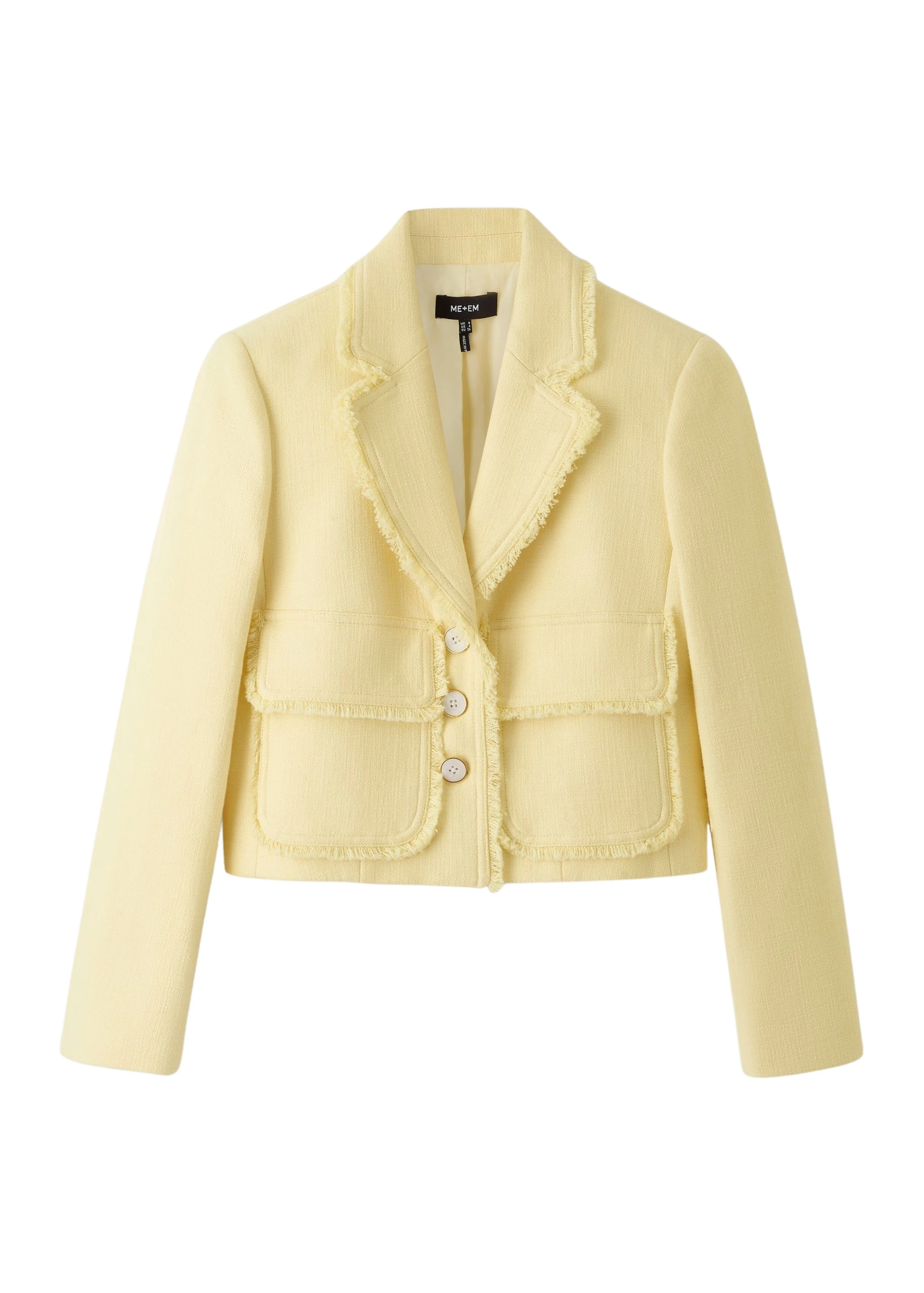 Me-and-Em-Textured-Cotton-Blend-Crop-Jacket-scaled60247_nobg Textured Cotton-Blend Crop Jacket - Image 1