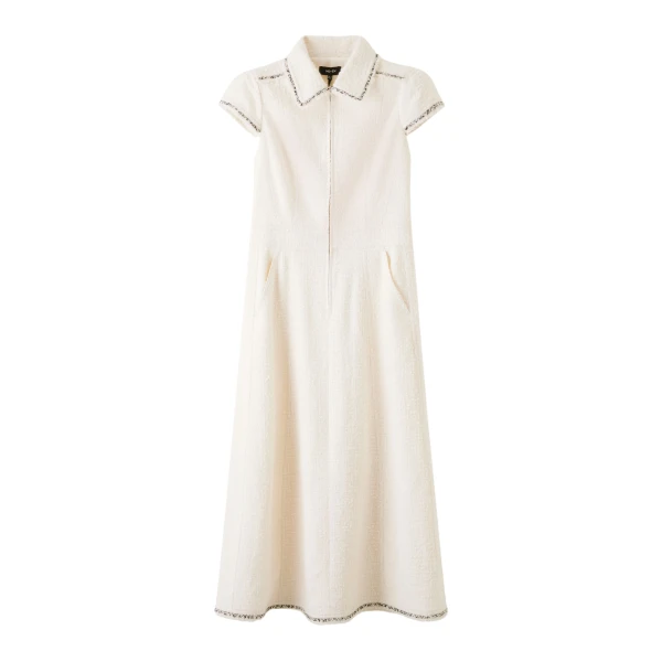 Textured Cotton-Blend Midi Dress