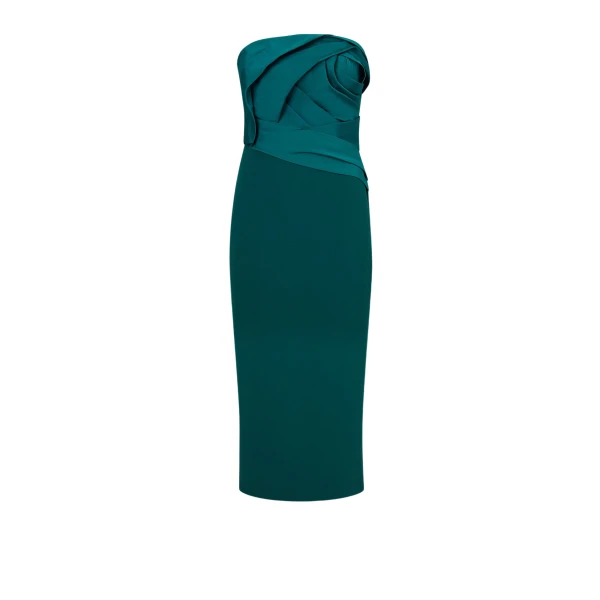 Arla Alpine Green Midi Dress