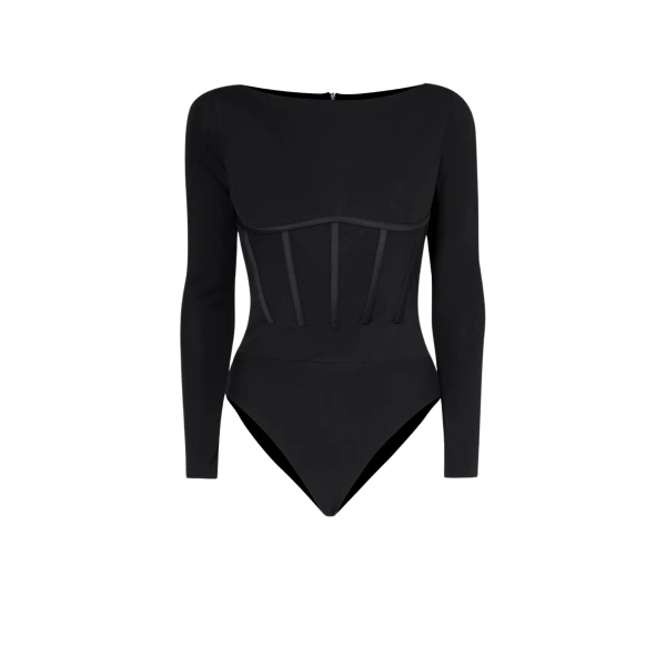 Krissie Black Bodysuit