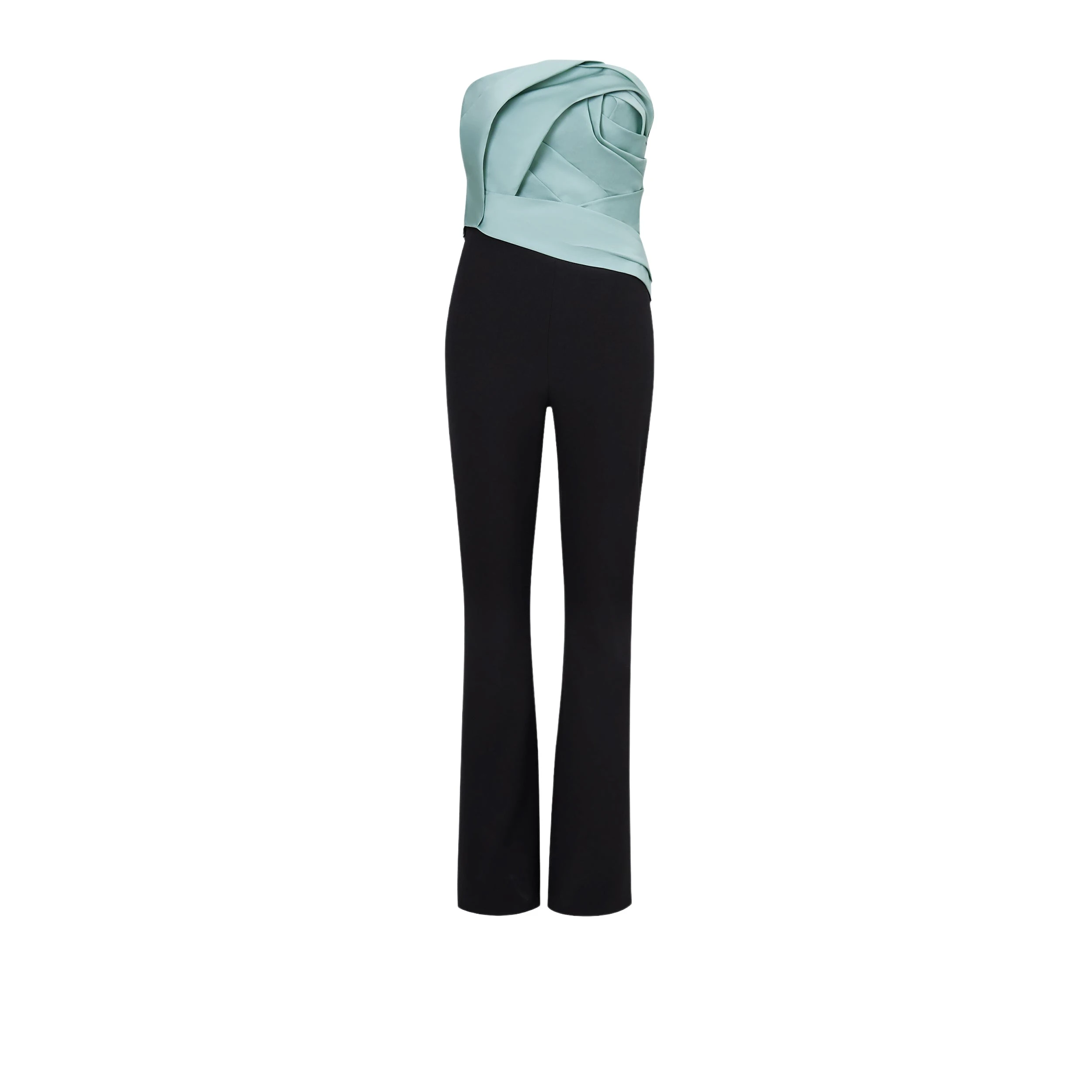 Safiyaa-Olivina-Black-Spearmint-Jumpsuit-597563_nobg Olivina Black & Spearmint Jumpsuit - Image 1