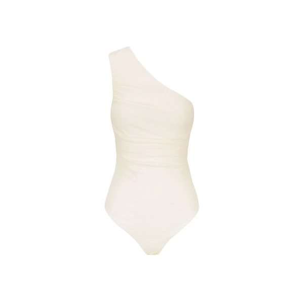 Beau One Shoulder Bodysuit - Rice