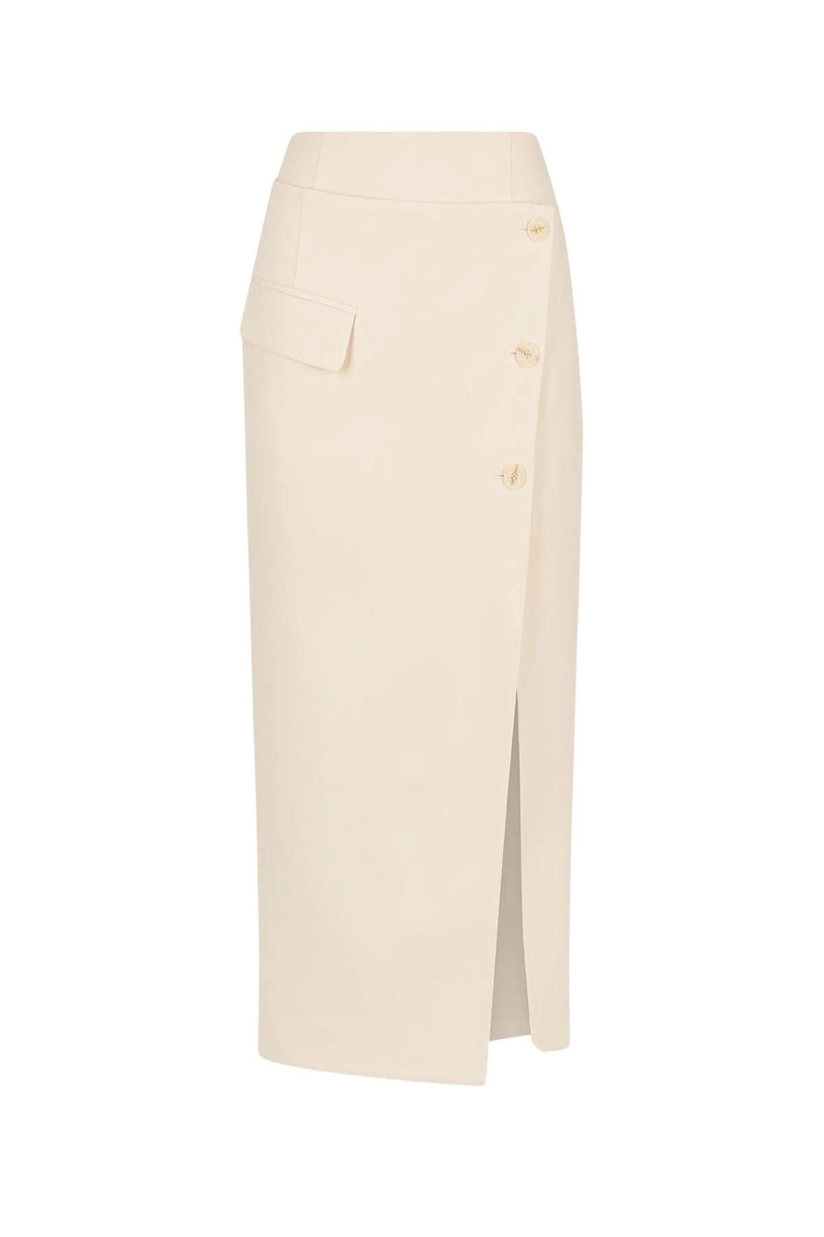 Shona-Joy-Irena-Asymmetrical-Side-Split-Midi-Skirt-Rice70338_nobg Irena Asymmetrical Side Split Midi Skirt - Rice - Image 1