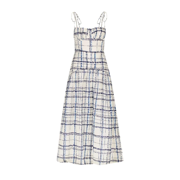 Niko Gathered Bubble Midi Dress