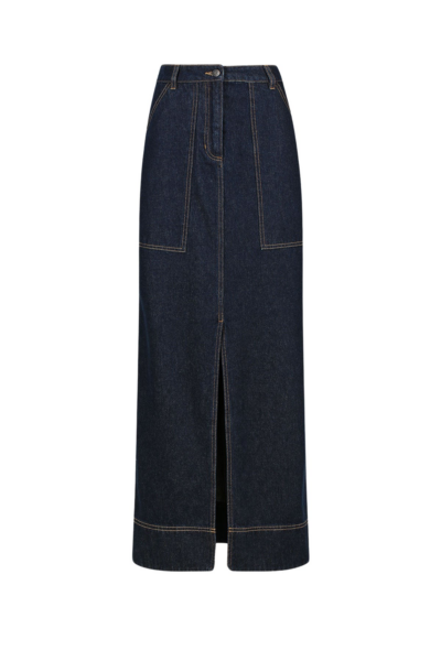 Rita Panelled Maxi Skirt - Deep Indigo