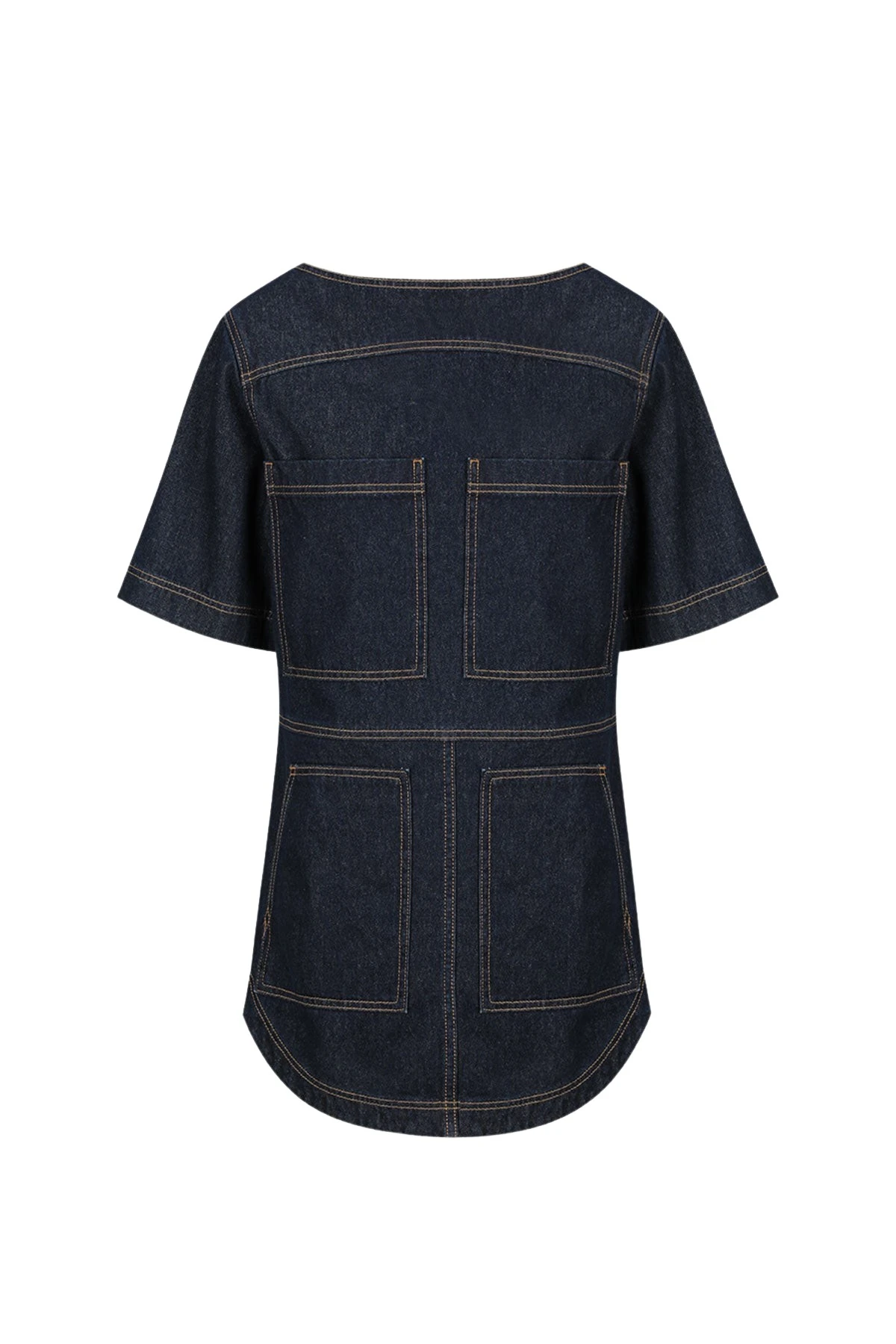 Shona-Joy-Rita-Patch-Pocket-Mini-Dress-Deep-Indigo96328_nobg Rita Patch Pocket Mini Dress - Deep Indigo - Image 1