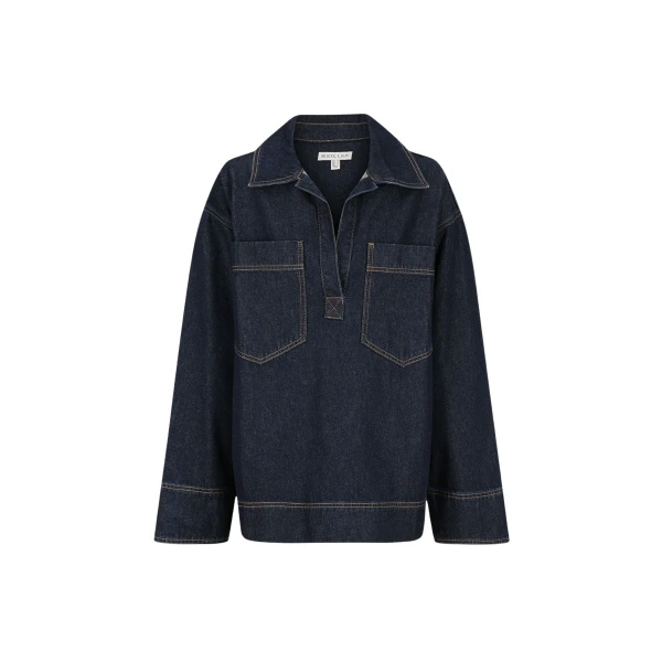 Rita Patch Pocket Shirt - Deep Indigo