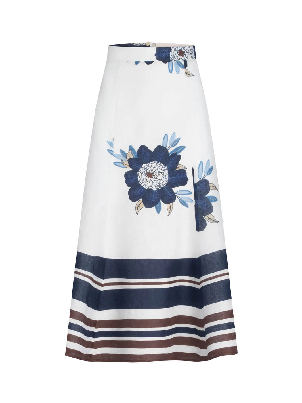 Silvia-Tcherassi-Erin-Skirt-Multi-Navy-Brown-Floral silvia tcherassi Skirts
