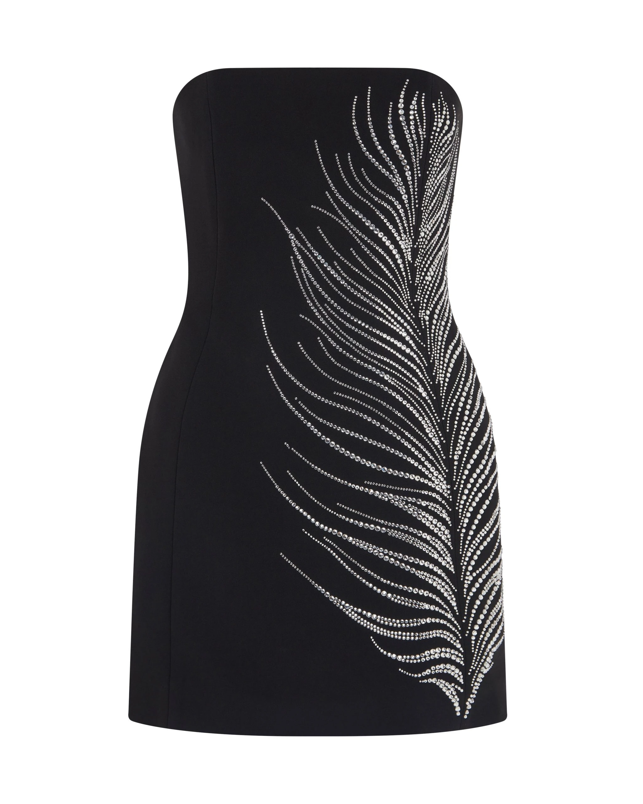 David Koma Crystal Feather Bustier Mini Dress David Koma Crystal Feather Bustier Mini Dress