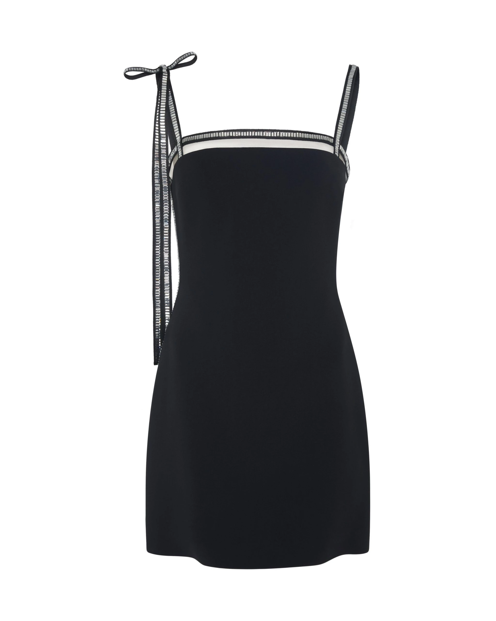 David Koma Crystal Trim And Bow Strap Dress David Koma Crystal Trim And Bow Strap Dress