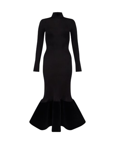 David Koma Flounce Hem Midi Dress