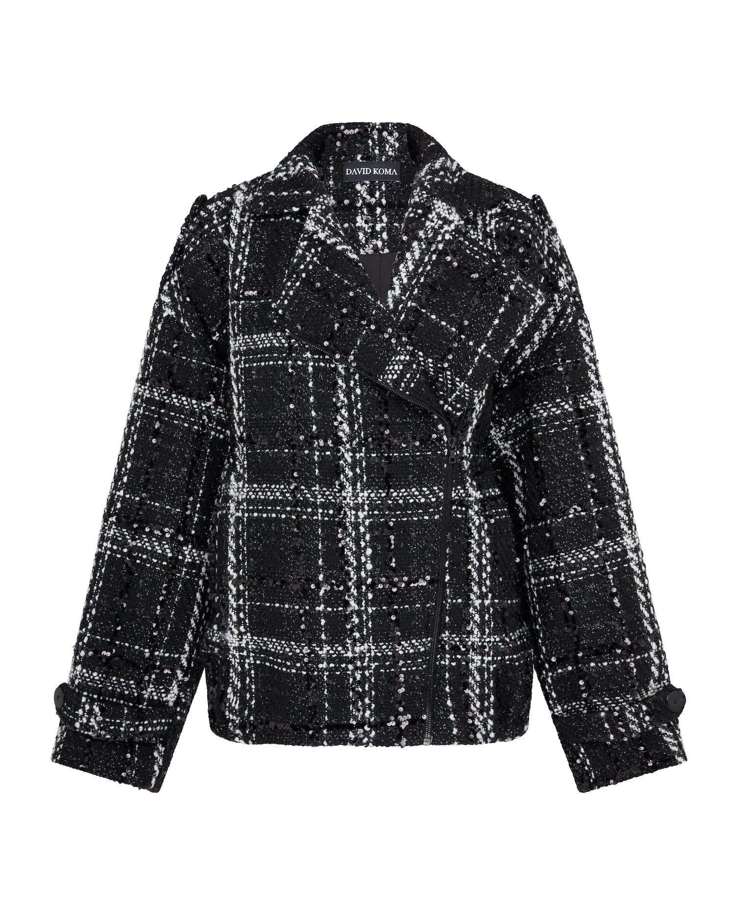 David Koma Oversized Tweed Jacket David Koma Oversized Tweed Jacket