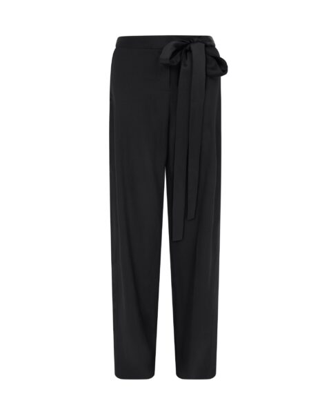 David Koma Wide Leg Trousers With Satin Bow Detail