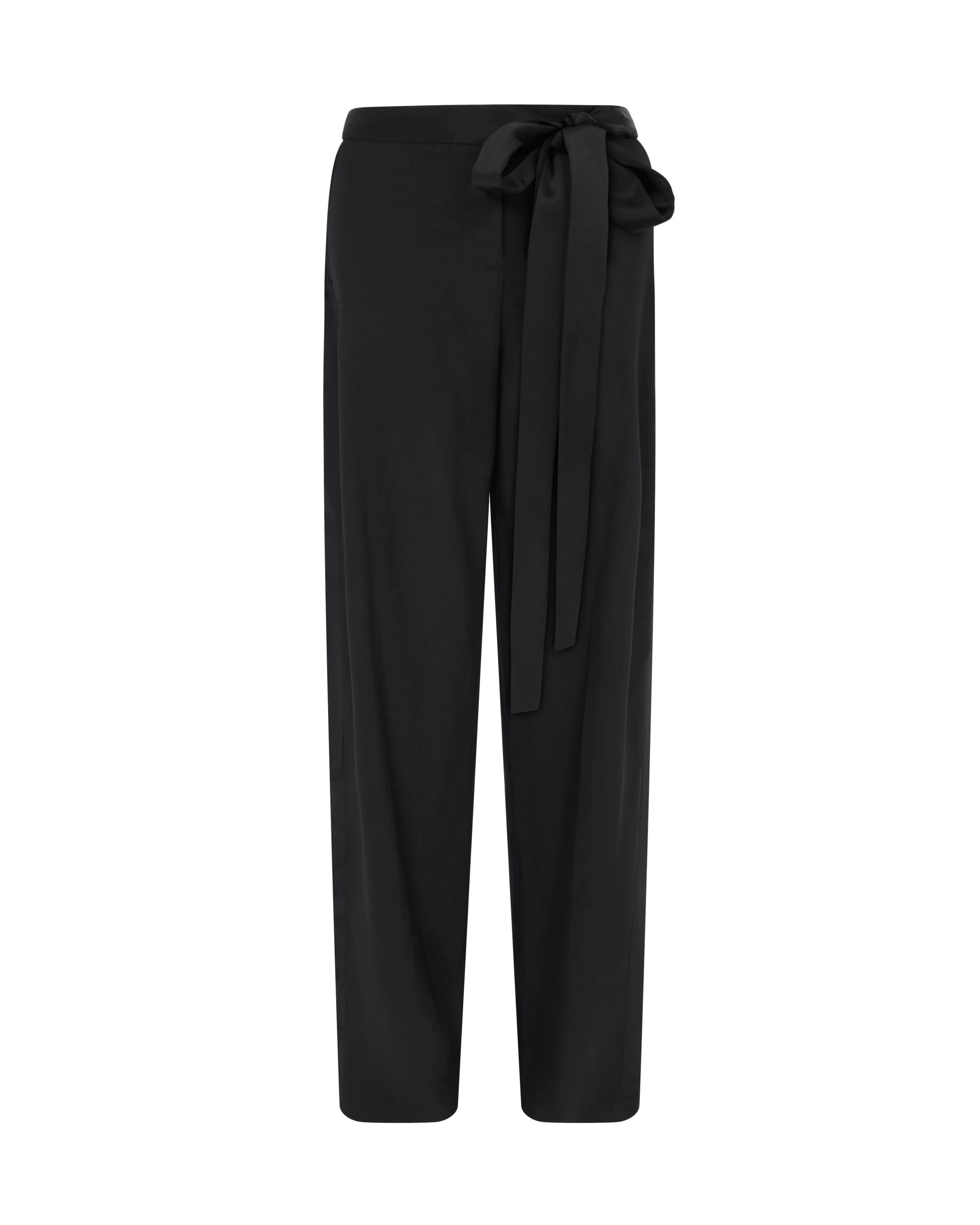 David Koma Wide Leg Trousers With Satin Bow Detail David Koma Wide Leg Trousers With Satin Bow Detail