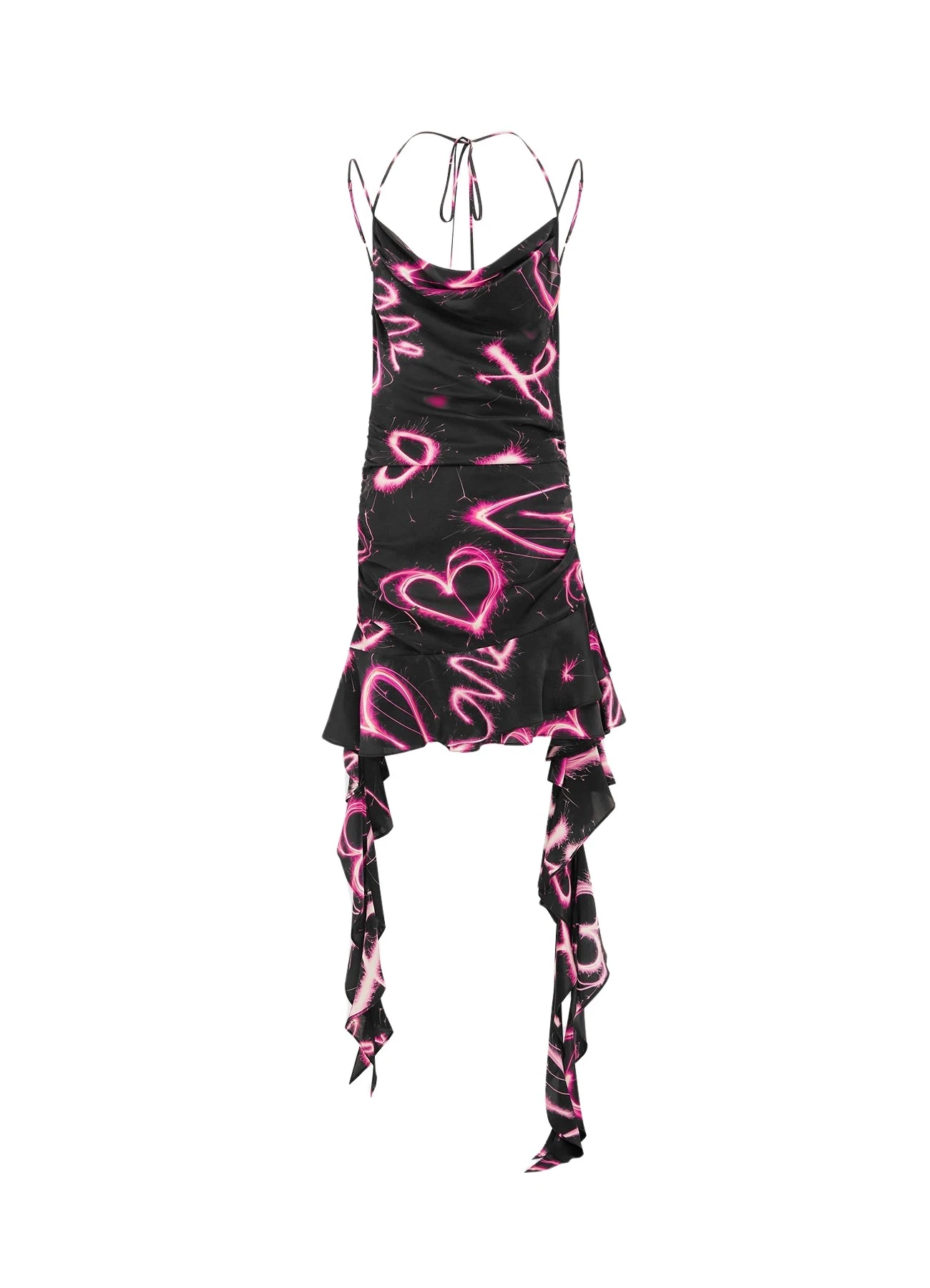Leo-Lin-Alba-Mini-Dress-Neon-Heart-Print-644930_nobg Alba Mini Dress - Neon Heart Print - Image 1