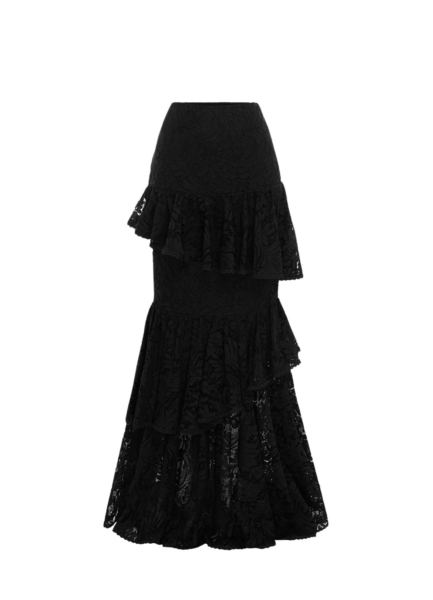 Amaya Lace Maxi Skirt - Ebony