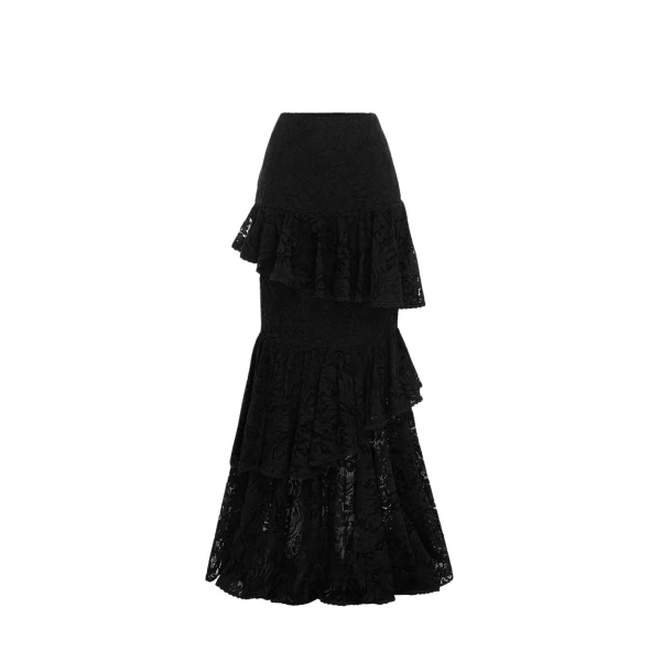 Amaya Lace Maxi Skirt - Ebony