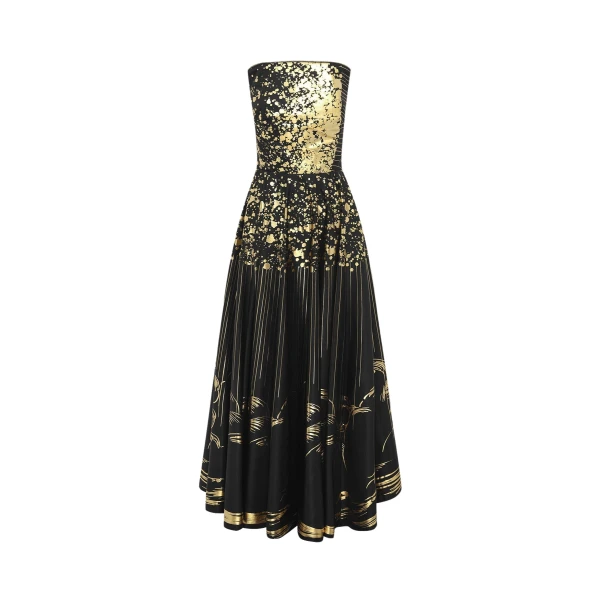 Angelica Bustier Maxi Dress - Moonlight Print