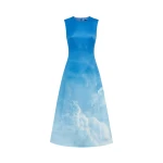 Cleo Sleeveless Midi Dress - Aerial Print