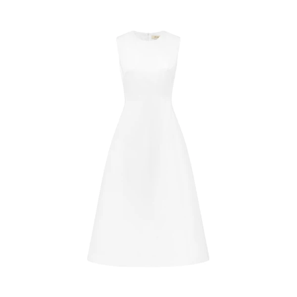Cleo Sleeveless Midi Dress - Snow