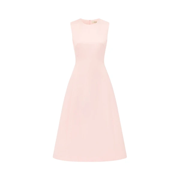 Cleo Sleeveless Midi Dress - Soft Pink