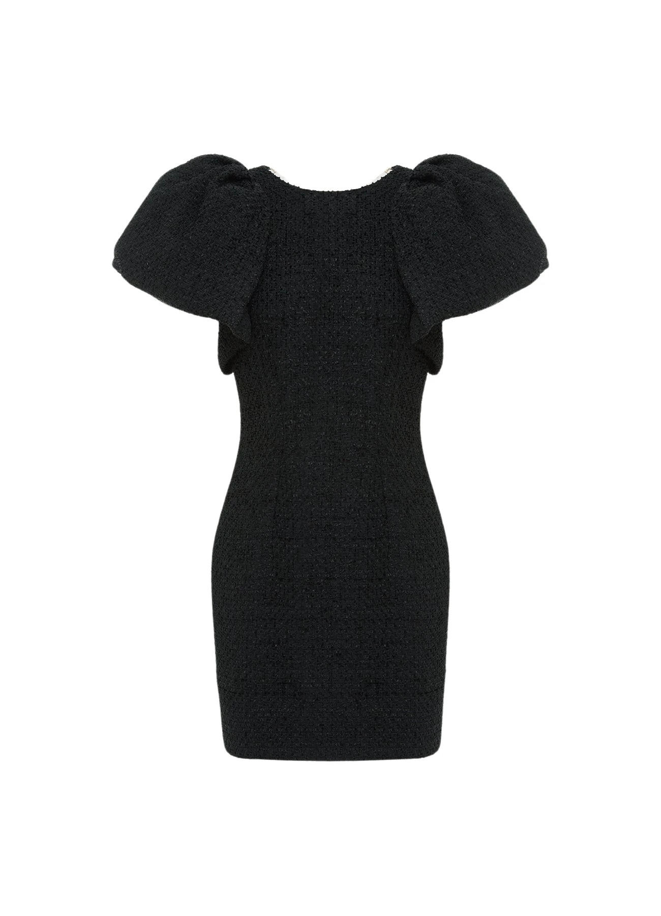Leo-Lin-Dana-Tweed-Mini-Dress-Ebony-693128_nobg Dana Tweed Mini Dress - Ebony - Image 1