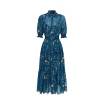 Ellie Bishop Sleeve Midi Dress - Celestial Print